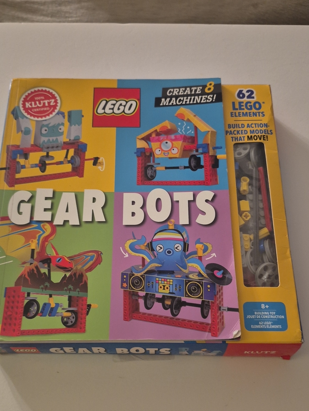 New Lego Gear Bots Create Machines And Mechanism Set - Blue, Red, Yellow, Black